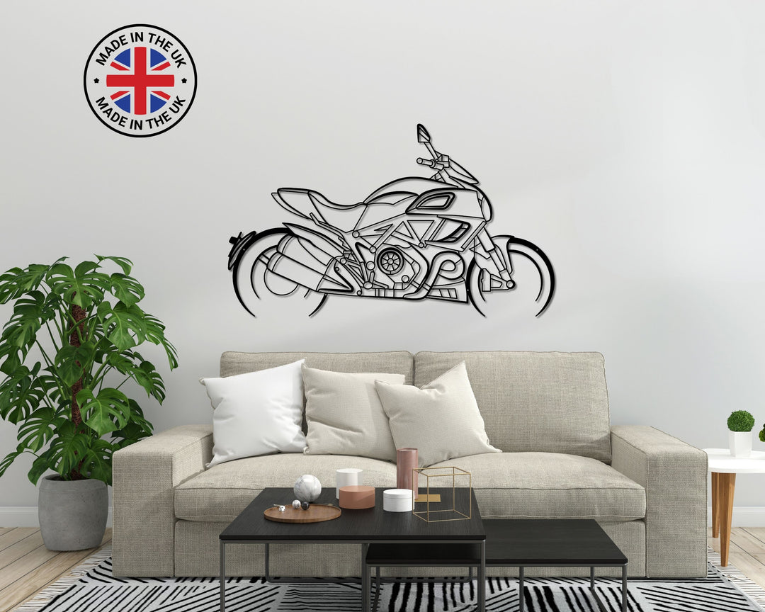 Diavel, Detailed Silhouette Metal Wall Art