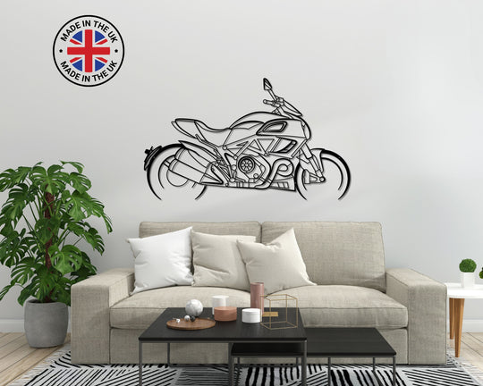 Diavel, Detailed Silhouette Metal Wall Art