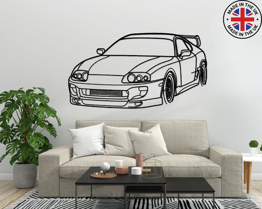 Supra Mk4 front Angle, Silhouette Metal Wall Art