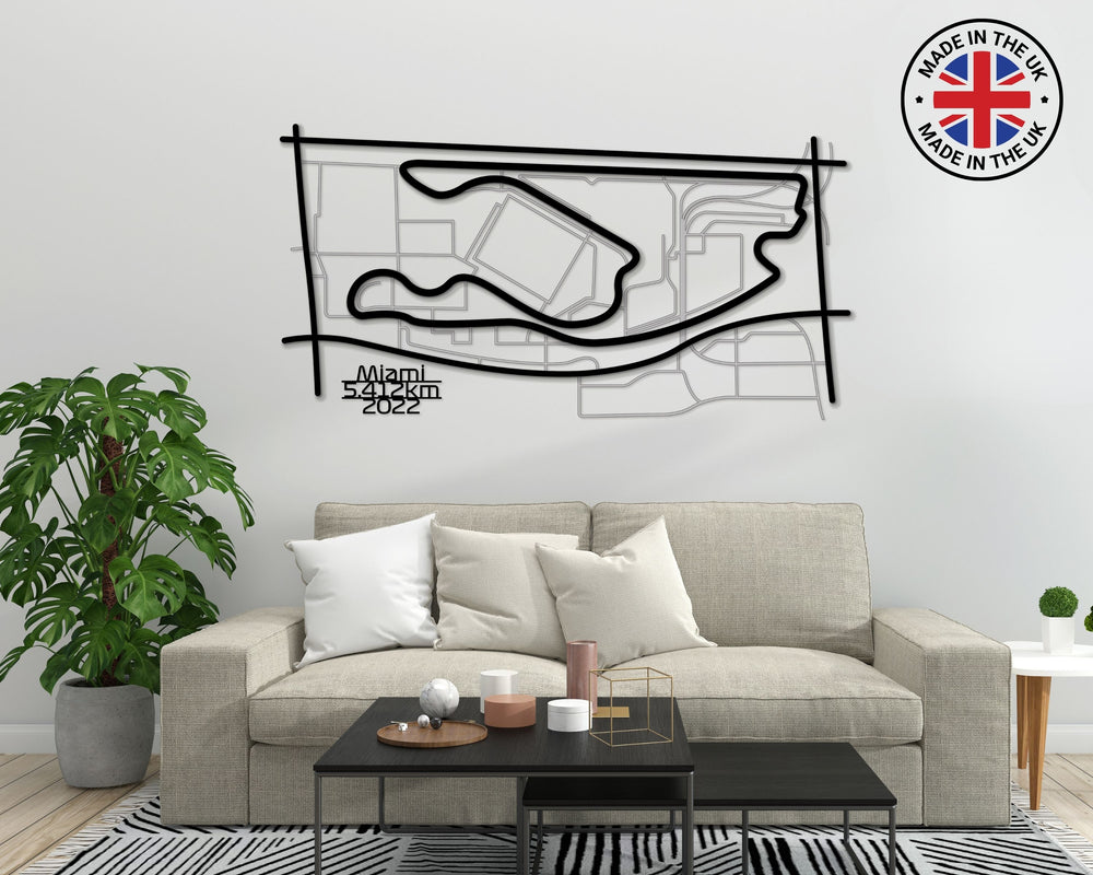 Miami International Autodrome Metal Wall Art