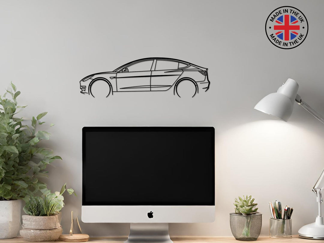 Model 3, Silhouette Metal Wall Art