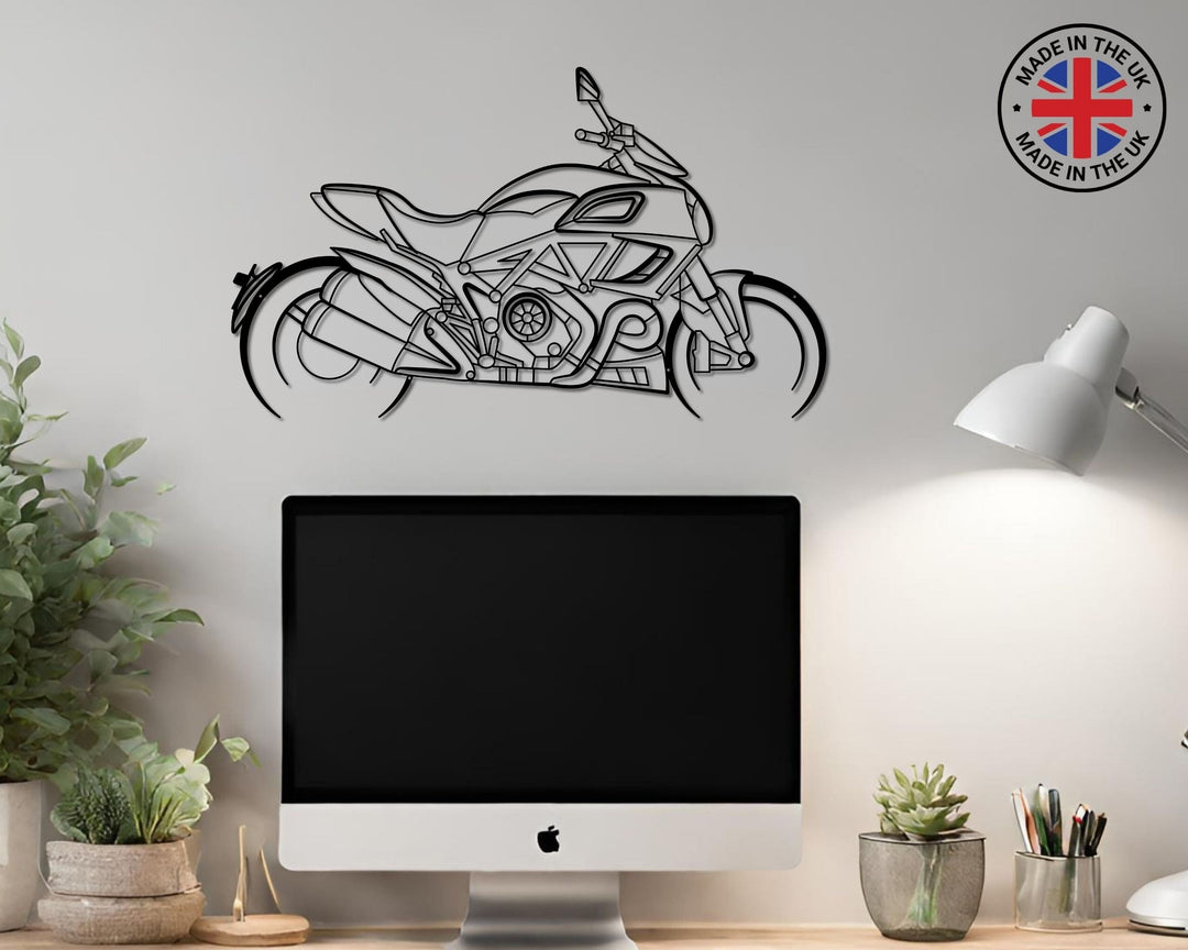 Diavel, Detailed Silhouette Metal Wall Art