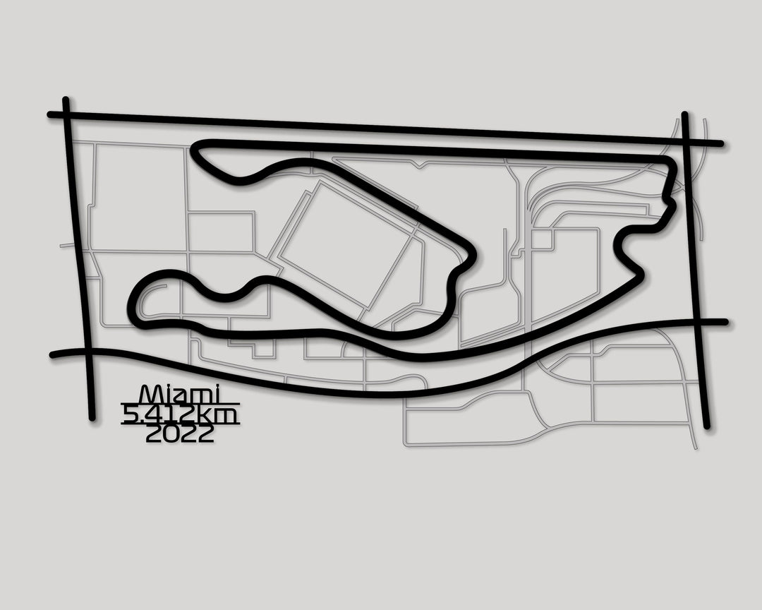 Miami International Autodrome Metal Wall Art