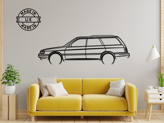 Legacy Wagon 1st gen (1989-1994), Silhouette Metal Wall Art