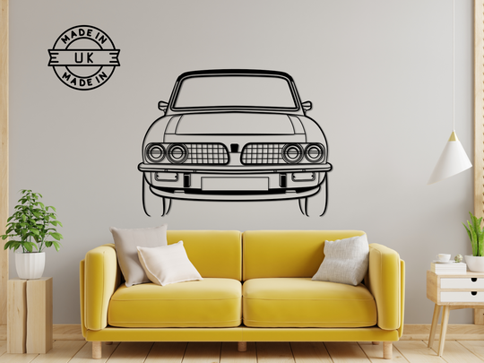 Dolomite Sprint Front, DetailedSilhouette Metal Wall Art