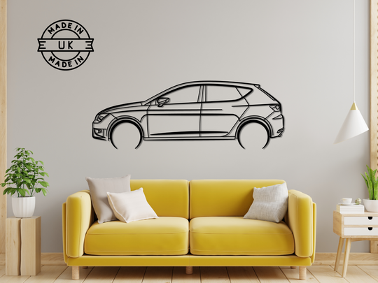 Leon 2013-2018 MK3, Detailed Silhouette Metal Wall Art