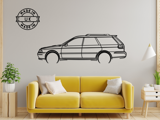 Legacy Wagon 2nd gen, Silhouette Metal Wall Art