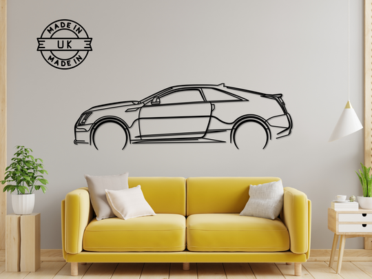 CTS V Coupe, Silhouette Metal Wall Art