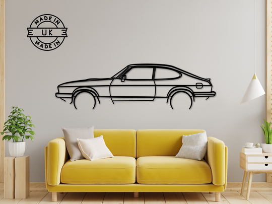 Capri MK3, Detailed Silhouette Metal Wall Art