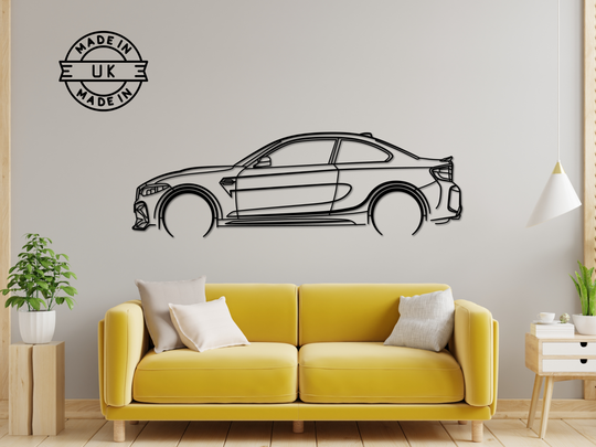 M2 Competition, Detailed Silhouette Metal Wall Art