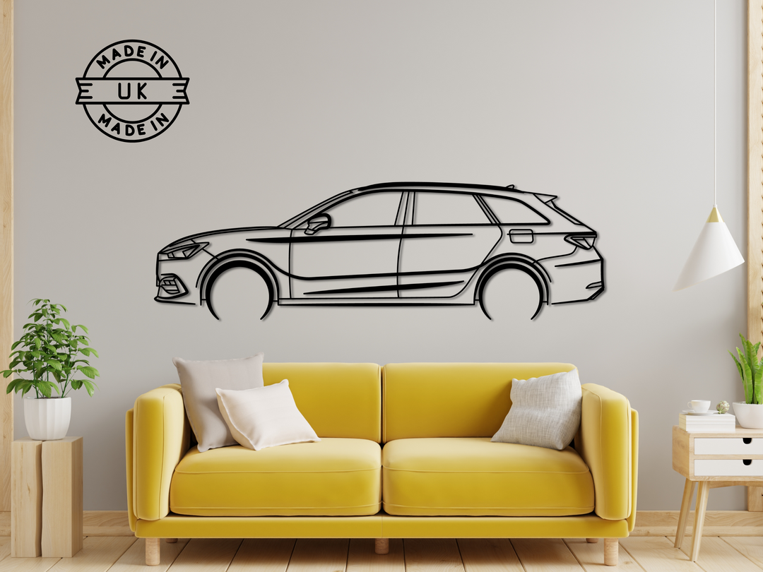 Leon Sports Tourer 2024, Detailed Silhouette Metal Wall Art