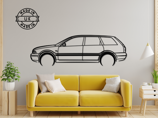 A4 B5 Estate, Detailed Silhouette Metal Wall Art