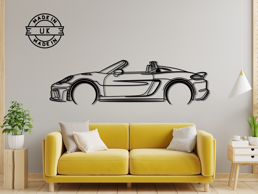 718 Spyder RS, Detailed Silhouette Metal Wall Art