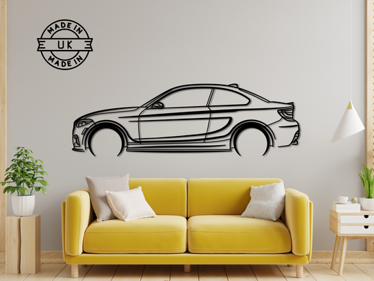 M240i F22, Detailed Silhouette Metal Wall Art