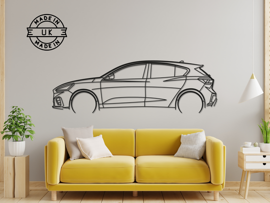 Focus MK4 ST-LINE, Silhouette Metal Wall Art