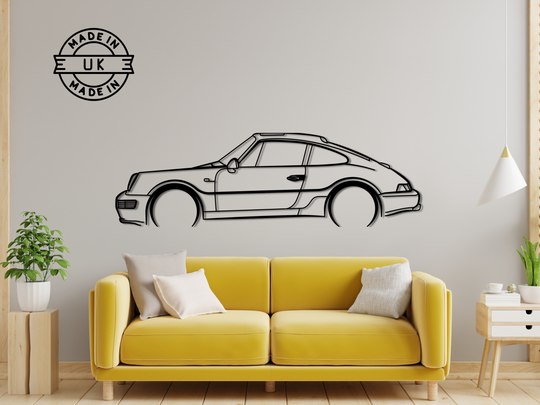 911 (964) 40th Anniversary edition, Detailed Silhouette Metal Wall Art