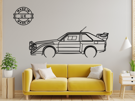 UR Sport Quattro S1, Silhouette Metal Wall Art