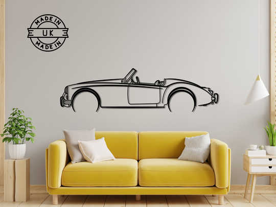 MGA Roadster, Detailed Silhouette Metal Wall Art