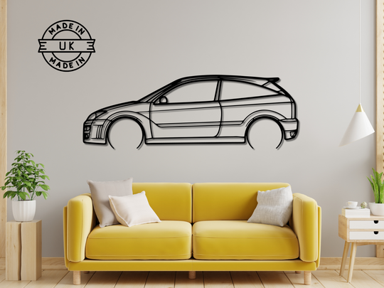 Focus RS 2003 , Detailed Silhouette Metal Wall Art