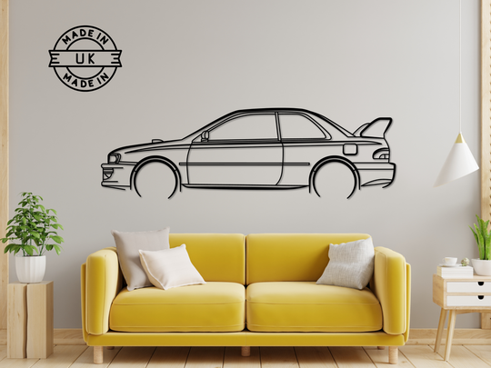 Impreza B22, Detailed Silhouette Metal Wall Art