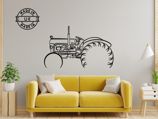 Massey Ferguson 35, Detailed Silhouette Metal Wall Art