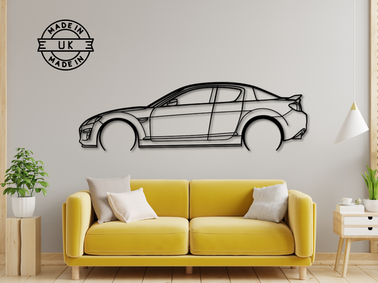 RX8, Detailed Silhouette Metal Wall Art