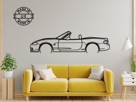 MX5- NB, Detailed Silhouette Metal Wall Art