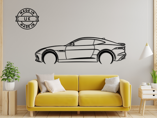 F-type , Detailed Silhouette Metal Wall Art