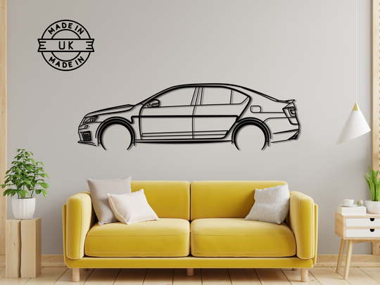 Octavia MK3, Detailed Silhouette Metal Wall Art