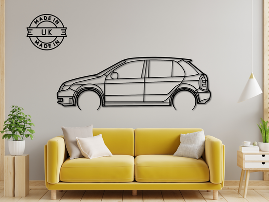 Fabia VRS, Detailed Silhouette Metal Wall Art