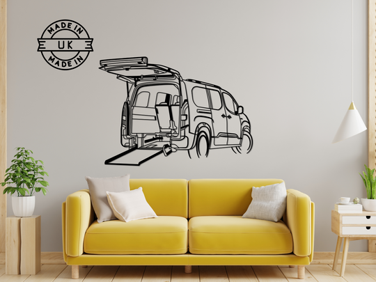 Berlingo WAV, Detailed angle Silhouette Metal Wall Art