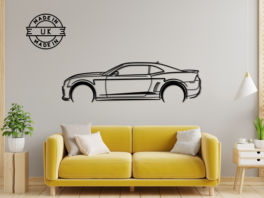 Camaro 2014, Detailed Silhouette Metal Wall Art