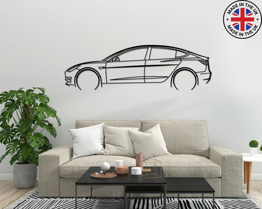 Model 3, Silhouette Metal Wall Art