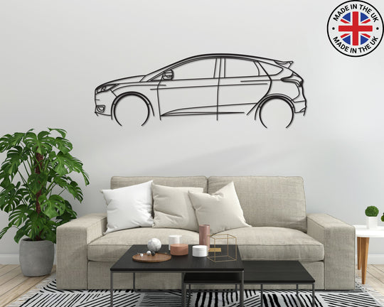 Focus MK3.5 ST-LINE, Silhouette Metal Wall Art