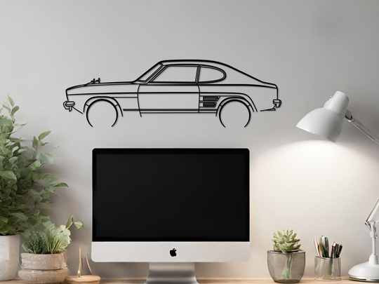 Capri Mk1, Detailed Silhouette Metal Wall Art