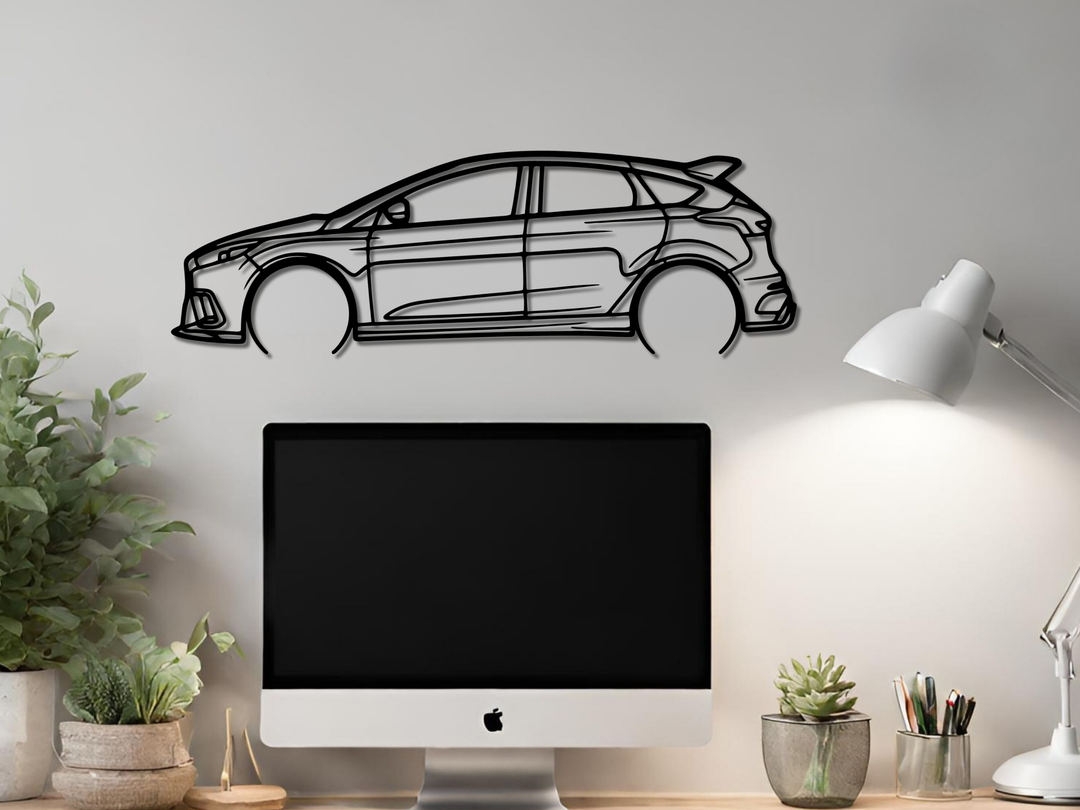 Focus RS 2017 , Detailed Silhouette Metal Wall Art