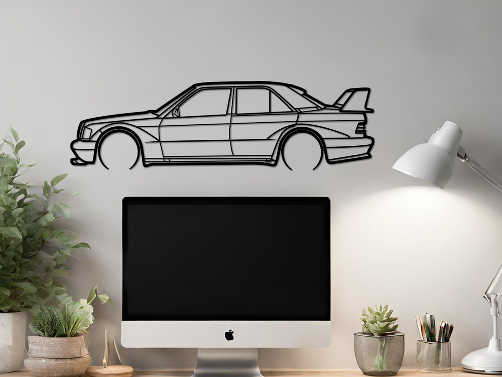 190 Evo, Detailed Silhouette Metal Wall Art