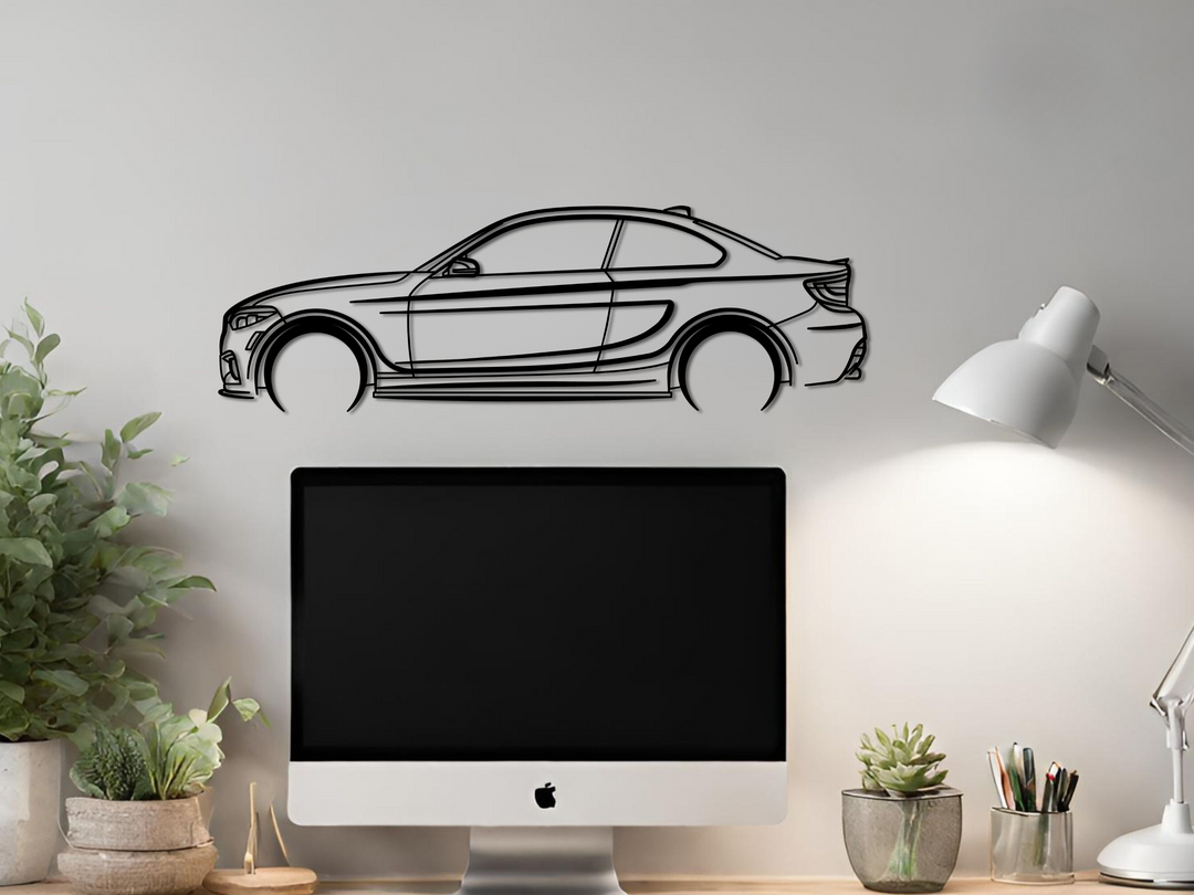 M240i F22, Detailed Silhouette Metal Wall Art