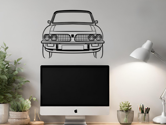 Dolomite Sprint Front, DetailedSilhouette Metal Wall Art