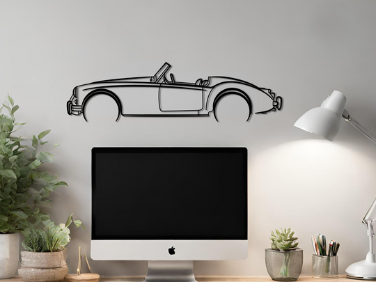 MGA Roadster, Detailed Silhouette Metal Wall Art