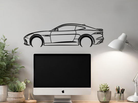 F-type , Detailed Silhouette Metal Wall Art