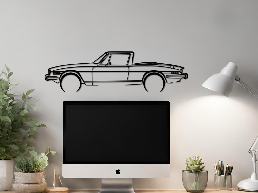 Stag V8, Detailed Silhouette Metal Wall Art