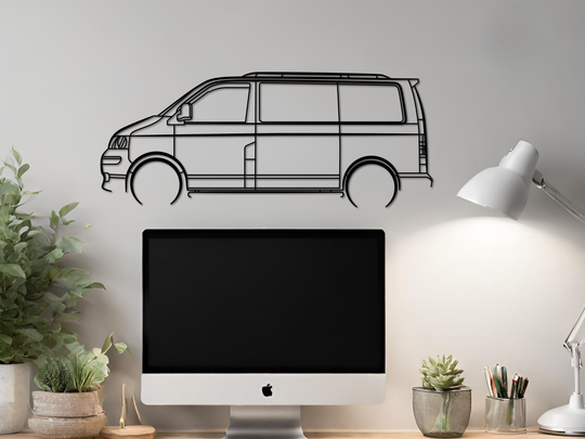 T5 Transporter, Detailed Silhouette Metal Wall Art