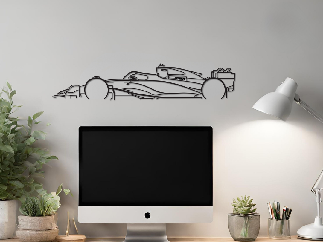 Red Bull RB19 - 2023, Detailed Silhouette Metal Wall Art