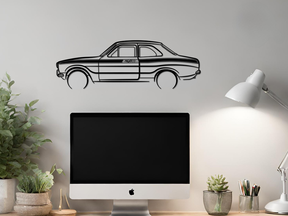 Escort MK1 Mexico, Silhouette Metal Wall Art