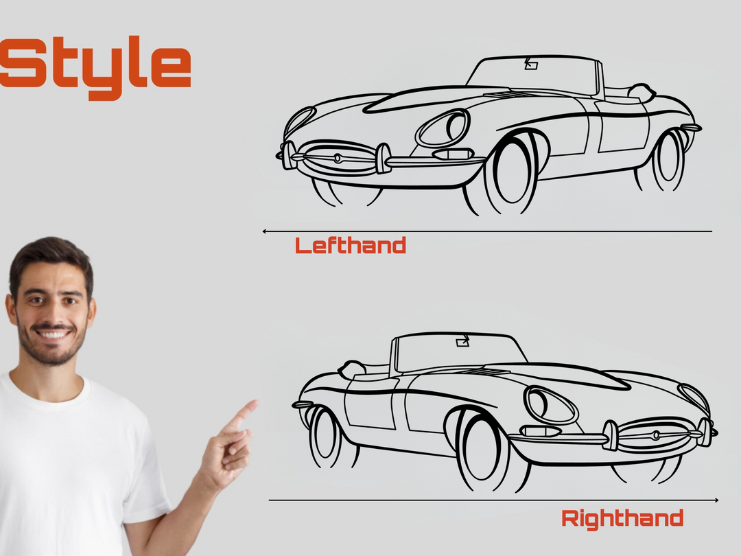 E-Type Series 1 Front Angle, Silhouette Metal Wall Art