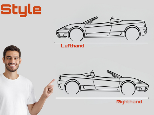 360 Spyder, Detailed Silhouette Metal Wall Art