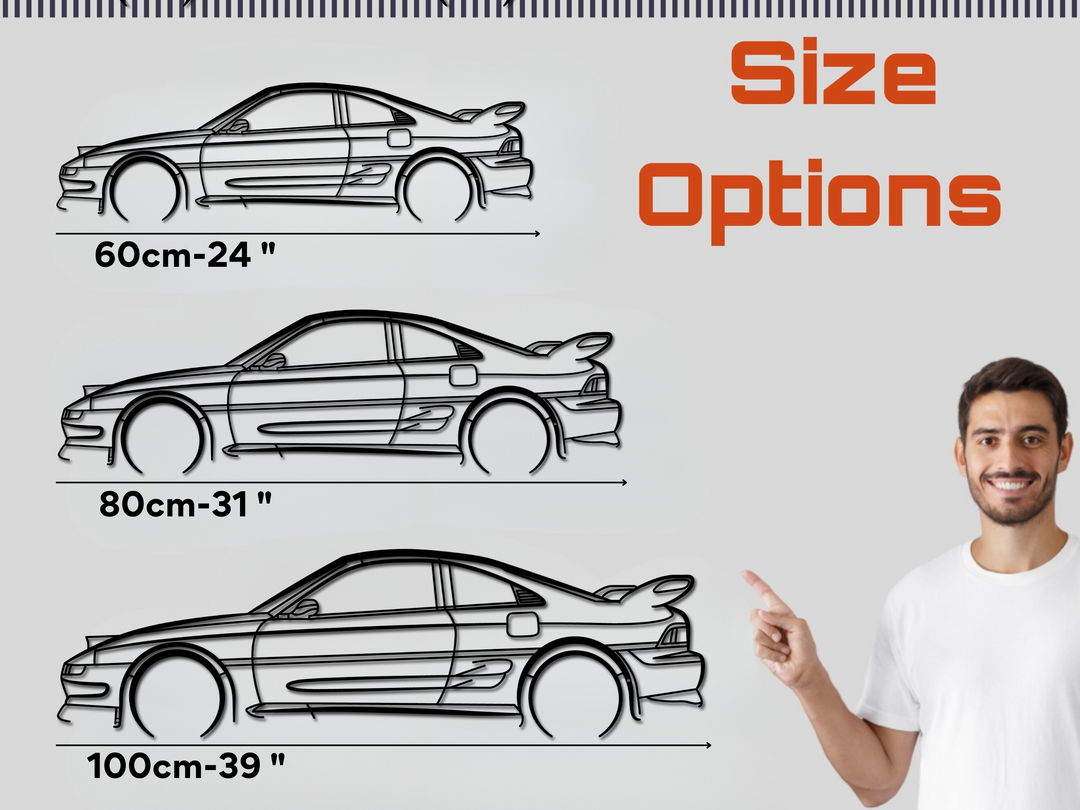 MR2 MK2, Detailed Silhouette Metal Wall Art