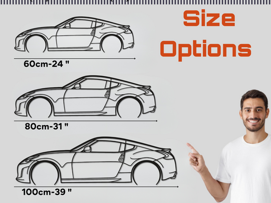 370Z, Detailed Silhouette Metal Wall Art