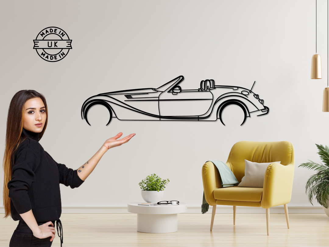 Himiko Roadster, Silhouette Metal Wall Art